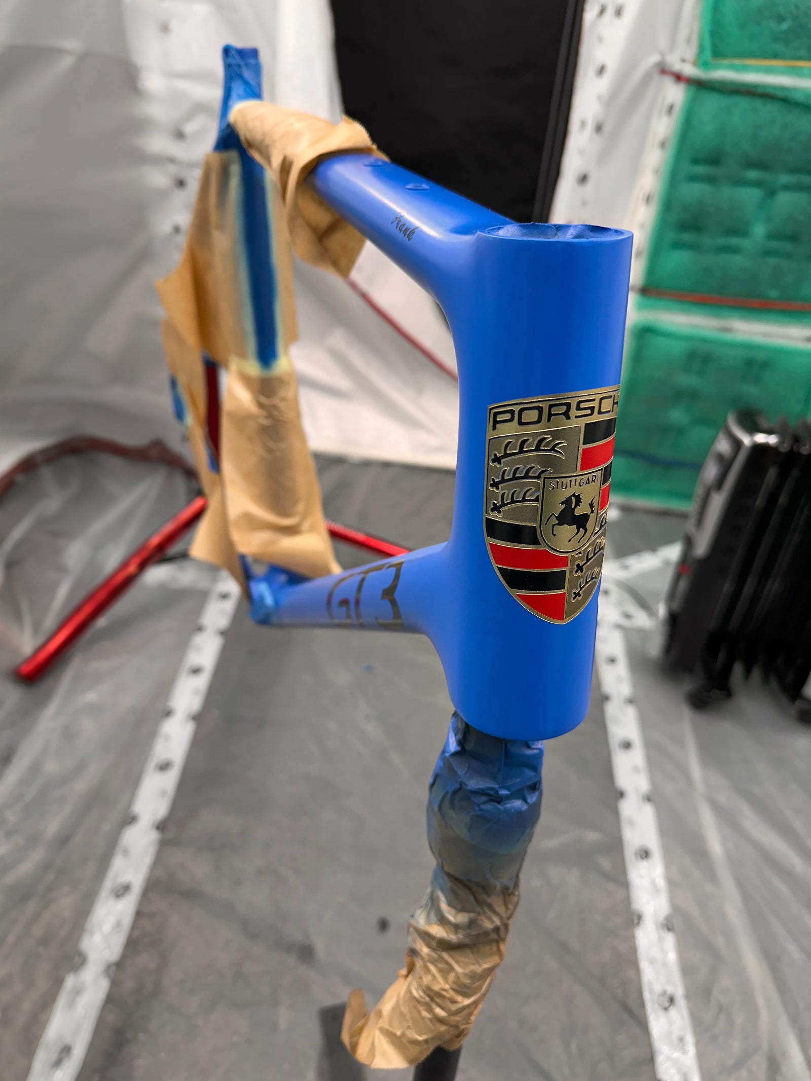 Corporate team road bike fleet with custom Squad paint