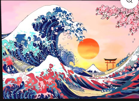 Great Wave off Kanagawa inspired custom painted Squad Wolf triathlon bike from Squad Cycles One-of-1 paint factory