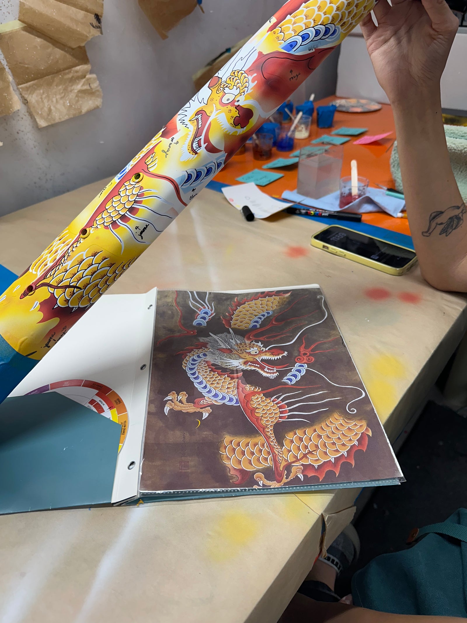 Hand-painted dragon themed custom gravel bike from Squad Cycles One-of-1 paint studio