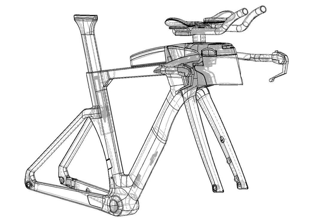 Squad Wolf 2D drawing Triathlon Frame set